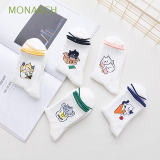 Monarch calcetines de tubo medio Unisex de dibujos animados para gatos/animales/algodón/Multicolor