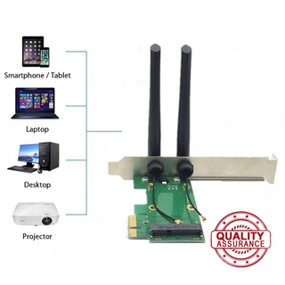 tarjeta de red wifi inalámbrica mini pcie a pci-e 1x adaptador de escritorio 2 antenas + c6s5