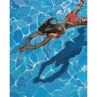 diy pintura hecha a mano por números sin marco natación mujer imagen sobre lienzo (9)