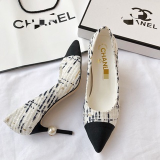 ! Chanel! Cómodo el nuevo ocio zapatos de tacón alto de las mujeres con caja (1)