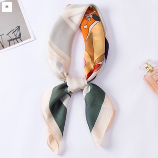2021 nueva bufanda de seda europea y americana impreso bufanda cuadrada sarga bufanda mujer protector solar chal 90x90 cm (8)