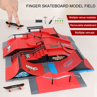 Skate Park rampa piezas para Tech Decks diapasón dedo tablero parques regalo para niños