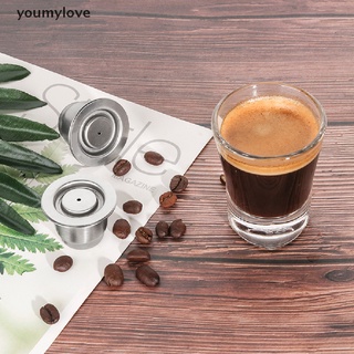 [youmylove] Cápsula Recargable De Acero Inoxidable Para Café Espresso Capsulas Reutilizable .