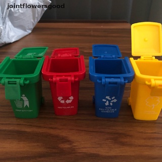 jffg 4 piezas mini cubo de basura juguete empuje vehículos botes de basura acera vehículo cubo de basura bueno