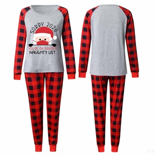2020 cuarentena navidad pijamas conjunto de manga larga navidad familia coincidencia pijamas conjunto para la familia (7)