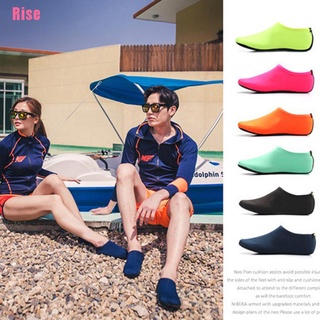Levántate| Zapatos de agua de los hombres de las mujeres de natación calcetines de impresión de Color de verano Aqua playa zapatillas (1)