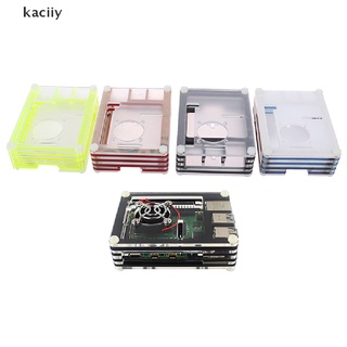 kaciiy - carcasa acrílica de 9 capas para raspberry pi 4 3 modelo b 3b plus cl