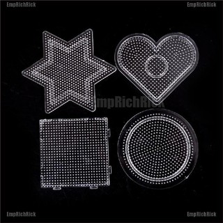 EmpRichRick Fashion 4 unids/lote cuadrado redondo estrella corazón Perler Hama cuentas Peg Board Pegboard para 2,6 mm (3)