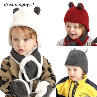 dreamingby.cl Baby Cute Bear Ears Earflap Hat Winter Warm Plush Cap Beanie Toddler Infant Boys Girls Gifts