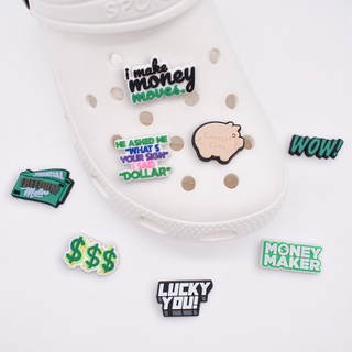 De dibujos animados hucha dinero efectivo Lucky You serie Jibbitz para Crocs señoras zapatos accesorios suave PVC Crocs Jibbitz Charm