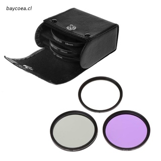 bay 58MM CPL UV FLD Lens Filter Set With Bag For Nikon Canon Sony Pentax Camera