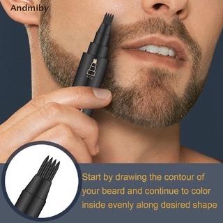 [ady] pluma de barba profesional para hombre, pluma de relleno de barba, tinte para barba, impermeable