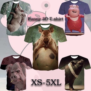 2021 fashion New Arrive Men'S Popular Novelty Animal Pig Tshirt 3D Print T-Shirt Unisex Harajuku Style T Shirt Summer Tops shirt