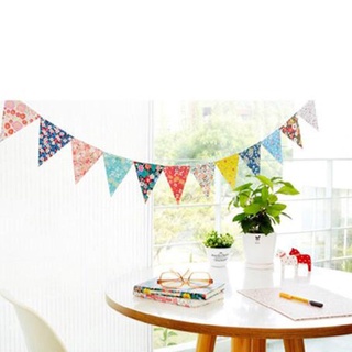 Floral Paper Bunting Party Decor Flag Wedding Birthday Pennant Decoration