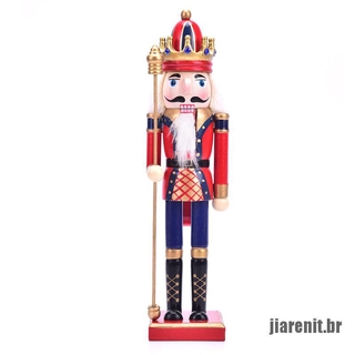 Jiarenit Retro De 30cm Figuras De madera De Nutcracker Figuras De decoración del hogar Ornamentos