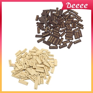Deeee 100 pzs 2 agujeros adhesivos De madera Para álbum De recortes manualidades De 30mm marrón/