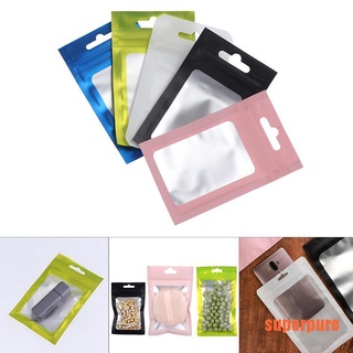 [puro] 20 bolsas de papel de aluminio resellable con cierre de cremallera Mylar bolsas de almacenamiento de alimentos Pa