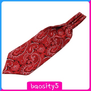 [baosity5] Hombres Paisley Floral Jacquard Tejido Auto Cravat Corbata Ascot Accesorios (5)