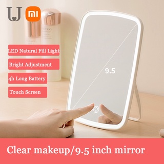 Jordan & Judy XIAOMI espejo de maquillaje pantalla táctil espejo de tocador con brillo LED ajustable portátil USB recargable (1)