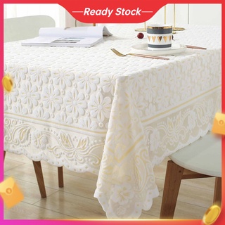 Mantel de 6 plazas Alas Meja Makan mesa de comedor mantel blanco mesa de café mantel de encaje mantel Rectangular de tela artesanal mantel de estilo europeo mantel de la cubierta del hogar tela (1)