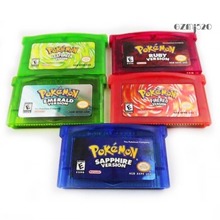 Sapphire/Emerald/Fire Red/Leaf Green/Ruby Pokemon Game Card Cartridge for GBA