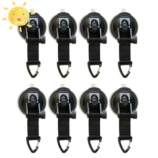 8Pcs Suction Cup Anchor Securing Hook Tie Down,Camping Tarp As Car Side Awning, Pool Tarps Tents Securing Hook Universal