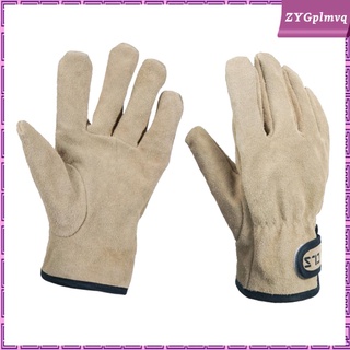 guantes de cuero para trabajo resistentes al desgaste/guantes de soldadura resistentes al fuego/resistencia al calor