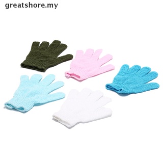 [Greatshore] 1 guante exfoliante de ducha exfoliante corporal para eliminación de piel muerta, masaje, guante de baño [MY] (1)