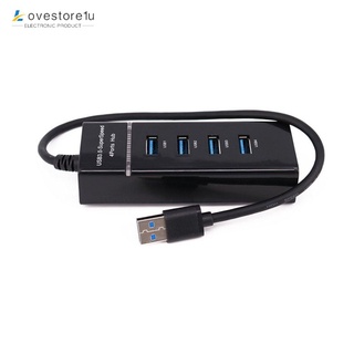 Plug & Play Portable Size 4 Ports USB 3.0 HUB On / Off Switches Ac Adapter