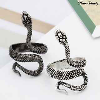 anillo forma de serpiente diseño ajustable aleación abierta joyería banda de dedo para la vida diaria