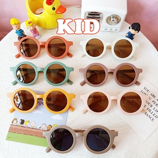 bebé niños niñas lindo gafas de sol de los niños de la moda de color sólido marco redondo gafas de sol de bebé retro color sólido a prueba de ultravioleta gafas redondas gafas para niños
