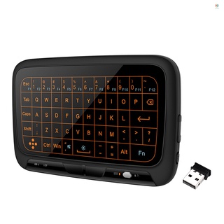 h18+ 2.4ghz teclado inalámbrico completo touchpad retroiluminación teclado con almohadilla táctil grande control remoto para smart tv android tv box pc portátil