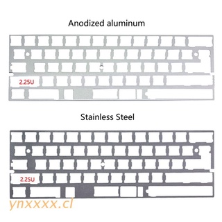 ynxxxx 2.25U Left Shift Aluminum Alloy Plate 60% DZ60 Plate for DIY Mechanical Keyboard Stainless Steel Plate GH60