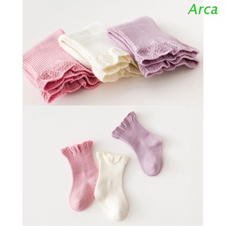 arca 3 pares/lote calcetines de bebé niños niñas otoño invierno cálido calcetín color sólido accesorios de ropa para 0-5 años niño