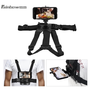 RAIN soporte profesional ajustable para teléfono/Clip de pecho Vlog/arnés para cámara fotográfica/soporte de correa para cinturón