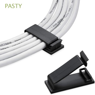 pasty soporte de cable de escritorio de gestión de cables enrollador de cable abrazadera organizador de alambre fijador 10 piezas clips de alambre adhesivos multicolor
