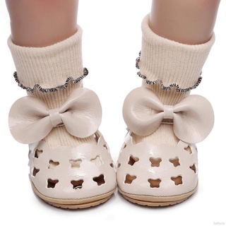 Bobora verano bebé hueco sandalias Bowknot princesa zapatos transpirable antideslizante zapatos para 0-18M (6)