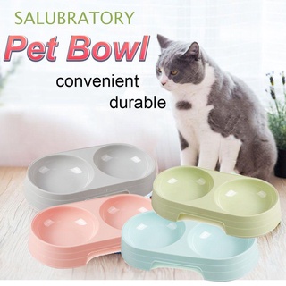 salubratory candy color pet bowls antideslizante agua comida plato doble mascotas suministros cachorro alimentador hogar perro gato alimentación beber/multicolor