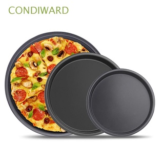 condiward - sartén para pizza, hogar y cocina, bandeja de pan para hornear, molde de acero al carbono antiadherente para pizza