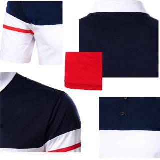 Más el tamaño de las camisetas de verano de la moda Casual de los hombres de negocios polo camiseta Scania Racing rayas costura Color de los hombres de manga corta (7)