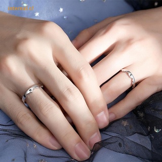 int pareja anillos para mujeres hombres ajustable pareja coincidencia promesa anillo de boda