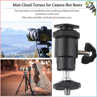 1/4 Dual Nuts Adapter Mini Ball Head with Lock Tripod Mount for Photography Cameras LED Light Flash Bracket Mount (1)