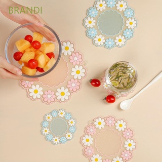 BRANDI Durable Cup Mat Kitchen Insulation Pad Coaster Universal Bowl Pad Silicone Coffee Cup Table Mat Anti-skid Placemat/Multicolor