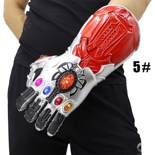 Le support Avengers 4 Endgame Iron Man Infinity LED guantelete brazo Cosplay Thanos guantes de látex (1)