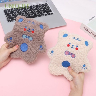 UNIQUEE Girl Hot Water Bag Compress Water Injection Warm Handbag Gift Winter Plush Thickened Warm Belly Teddy Cashmere Warm Baby
