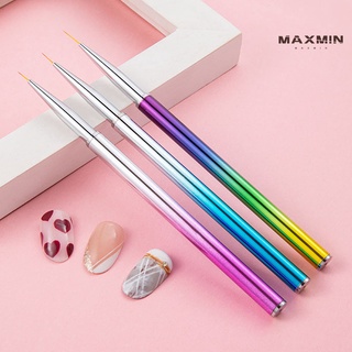 maxmin 3Pcs/Set Nail Pen Wide Application Easy to Use Nylon Wool Nail Art Drawing Liner for Salon (3)