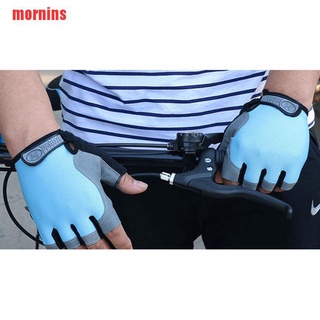 {mornins} guantes de medio dedo Unisex antideslizantes antideslizantes para ciclismo/guantes deportivos transpirables PPE (3)