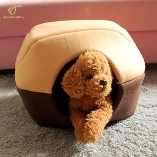 Invierno gato perro cama casa plegable suave cálido Animal cachorro cueva dormir alfombrilla nido perrera suministros para mascotas (2)