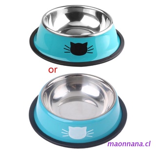 maonn acero inoxidable pet bowl antideslizante base perros gatos alimentador cachorro gatito alimentación recipiente utensilios