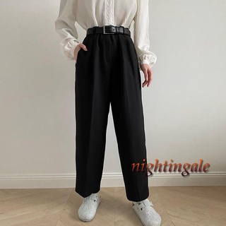 Nigh-pantalones De Cintura Alta Para mujer/color sólido/Cintura Alta/piernas anchas/suela Para mujer/negro/naranja